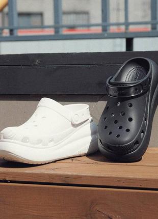 Кроксы crocs crush platform white женские кроксы на платформе3 фото