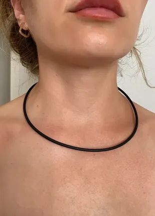 Каучуковий шнурок замки зі срібла 925