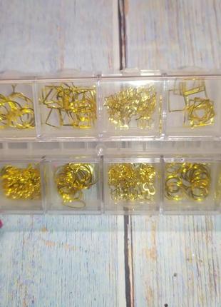 Декор для ногтей маникюра металлические украшения блестки