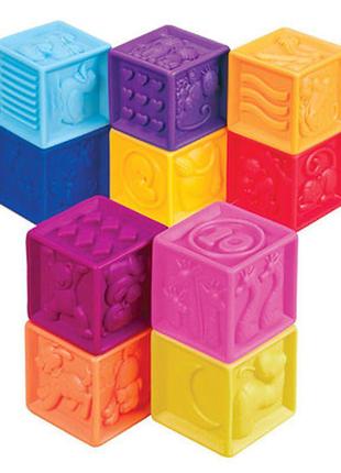 Розвивальні силіконові кубики battat