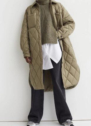 56-58 стильная удлиненная куртка h&amp;m. новая коллекция.