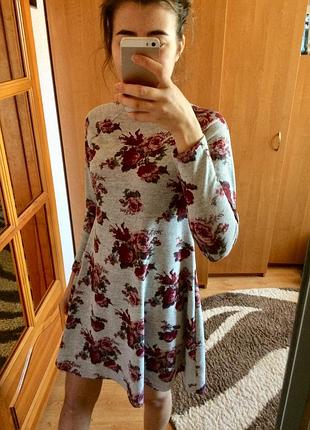 Платье в цветочный принт new look