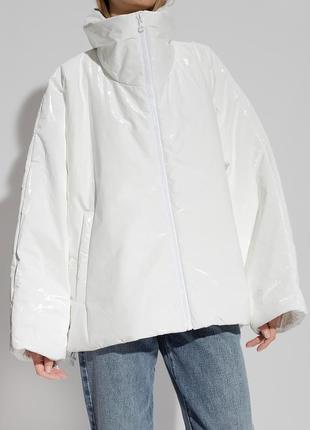 Женская белая куртка diesel w-monica jacket a08616 0sgax2 фото