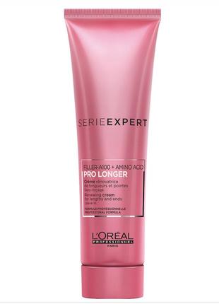 Термозащитный крем для восстановления плотности волос по длине l'oreal professionnel pro longer renewing cream3 фото