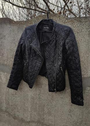 Байкерская куртка/косуха с заклепками mango стеганая куртка натуральная овечья кожа1 фото