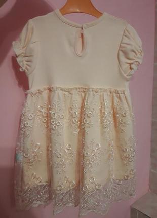 Нова сукня (плаття) персикового кольору 74-80 р2 фото