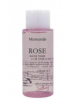 Увлажняющий тонер с розой mamonde rose water toner 50ml1 фото