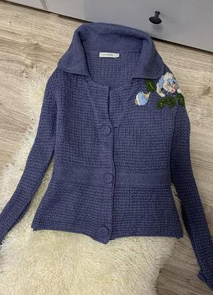 Вязаный кардиган с шерстью saint tropez м