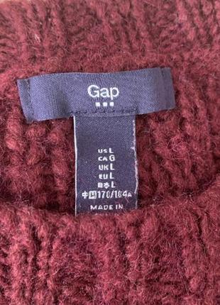 Теплий светр машинної в'язки у сливовому кольорі gap2 фото