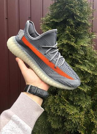 Р.41-43 кроссовки adidas yeezy boost серые