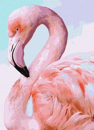 Картина "рожевий фламінго" ©ira volkova ідейка kho4397 40х50 см