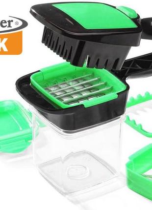 Универсальная овощерезка измельчитель nicer dicer quick 5 в 1 green мультислайсер