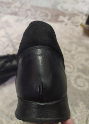 Кожаные мужские кроссовки, мокасины италия3 фото