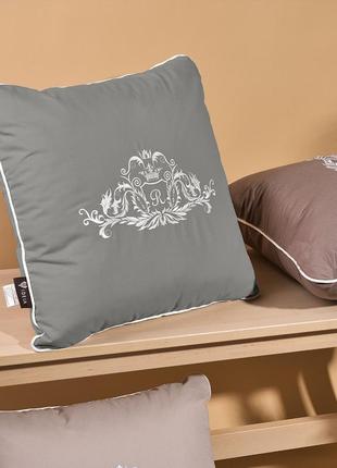 Подушка модерн тм ideia з вишивкою 45*45 см сірий