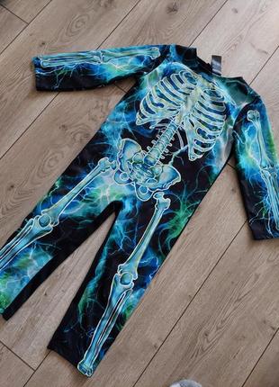 Костюм скелета на светящийся хеловин светящийся, светящийся скелет