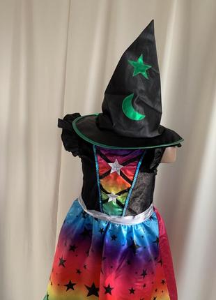 Ведьма ведьмочка колдунья платье карнавальное шляпа4 фото