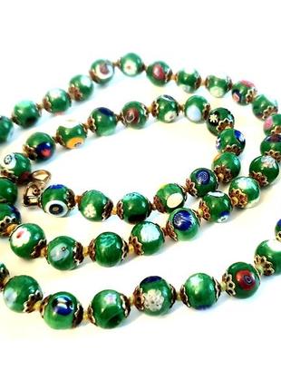 Редкие бусы из муранского стекла millefiori