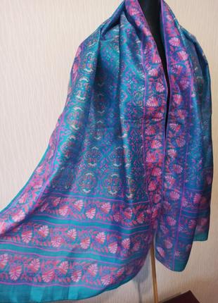 Великий шовковий платок шарф палантин 100% шовк