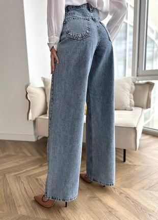 Джинси палацо, прямі джинси, джинси від стегна, труби, денім3 фото