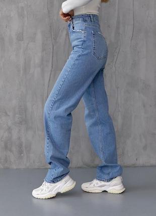 Джинсы палаццо, прямые джинсы, джинсы от бедра, трубы, деним4 фото