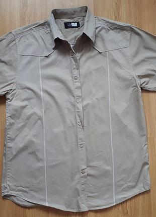 Сорочка з короткими рукавами базового кольору беж