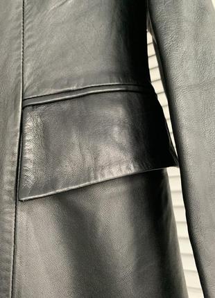Женское пальто- плащ из натуральной кожи4 фото