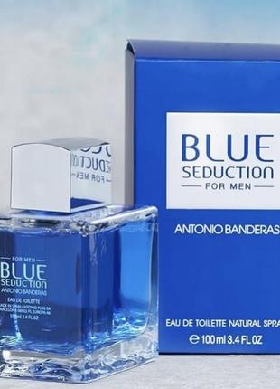 Мужской парфюм antonio banderas blue seduction men 100мл / антонио бандерас / (оригинальная упаковка)