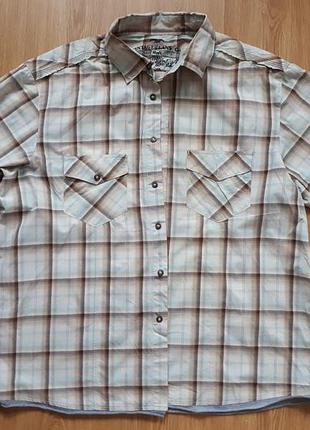 Сорочка з короткими рукавами в клітинку