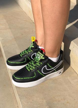 Женские кроссовки nike air force 1 worldwide black green 36-37-38-39-4110 фото