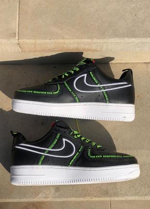 Женские кроссовки nike air force 1 worldwide black green 36-37-38-39-413 фото