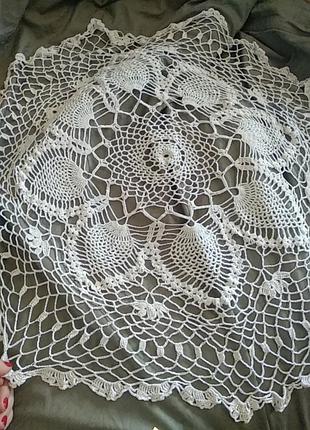 Большая салфетка вязаная