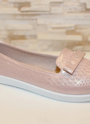 Туфли балетки женские розовые т1602