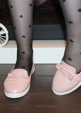 Туфли балетки женские розовые т16026 фото