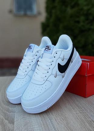 Кроссовки n1ke air force 1 lx белые с чёрным