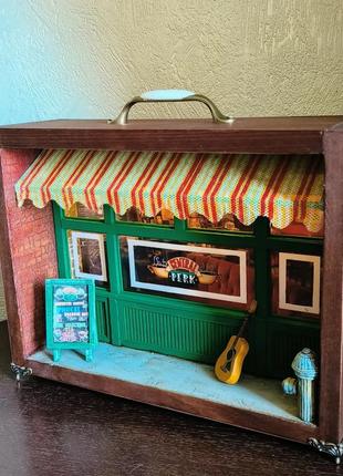 Миниатюра из сериала друзья. кофейня " central perk"