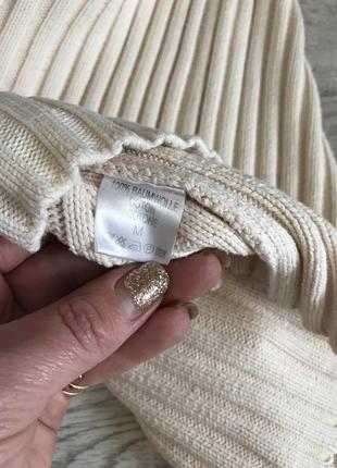 Лонг в рубчик молочного кольору . 5