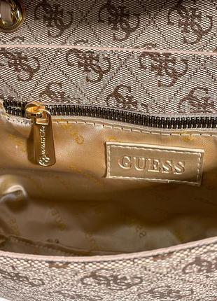 Сумка в стилі 👜 guess amara beige 5