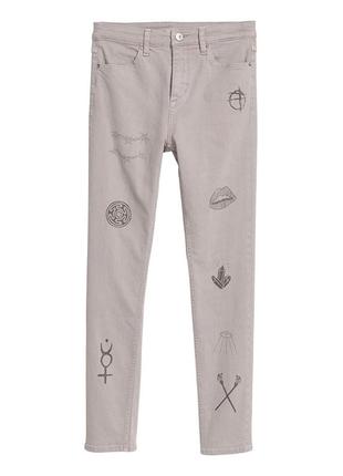 Оригинальные джинсы skinny regular ripped от бренда h&m 0252298005 разм. 36