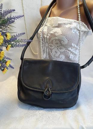 100% натуральная кожа сумка почтальонка винтаж с длинным ремнем ручкой петля италия