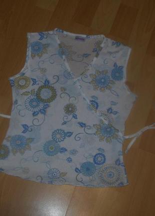 Летняя нарядная кроп майка с завязками