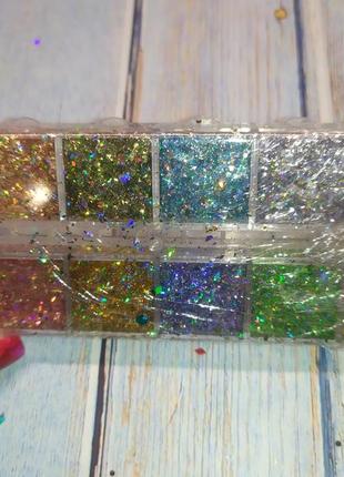 Блестки для ногтей маникюра хлопок декор камифубуки блестки
