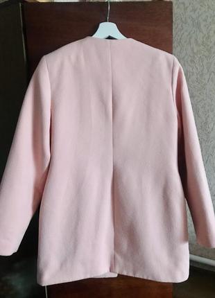 Пальто нежно розового цвета4 фото