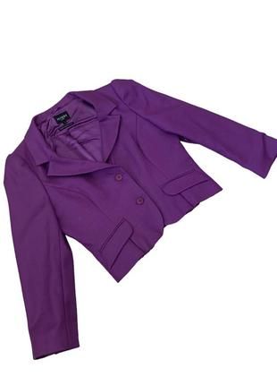 Жакет шерстяной пурпурный фиолетовый теплый 💜7 фото