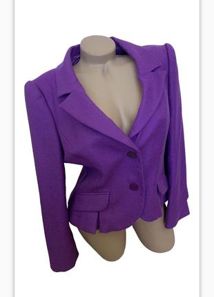 Жакет шерстяной пурпурный фиолетовый теплый 💜5 фото