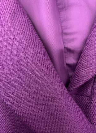 Жакет шерстяной пурпурный фиолетовый теплый 💜10 фото