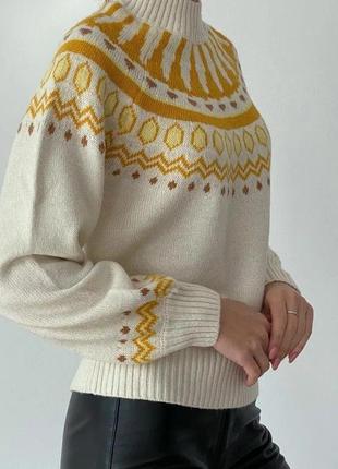 Шерстяной свитер с узором yessica (c&a)6 фото