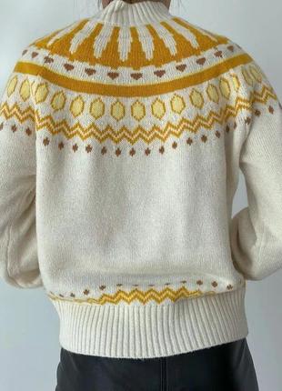 Шерстяной свитер с узором yessica (c&a)3 фото