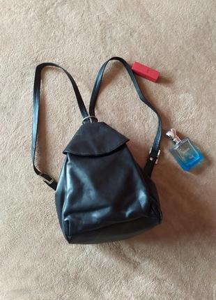 Шикарный кожаный винтажный рюкзак сумка трансформер visconti
