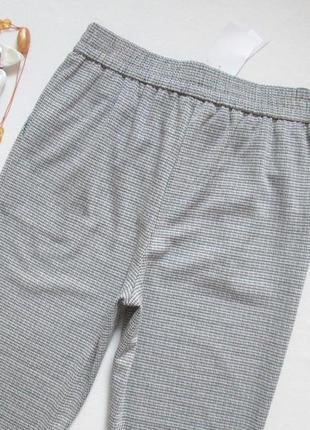 Мега классные трикотажные штаны джоггеры принт мелкая гусиная лапка f&f 💜❄️💜4 фото