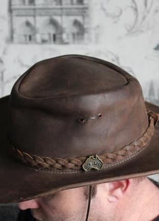 Шкіряний ковбойський капелюх genuine jackaroo australia cowboy hat